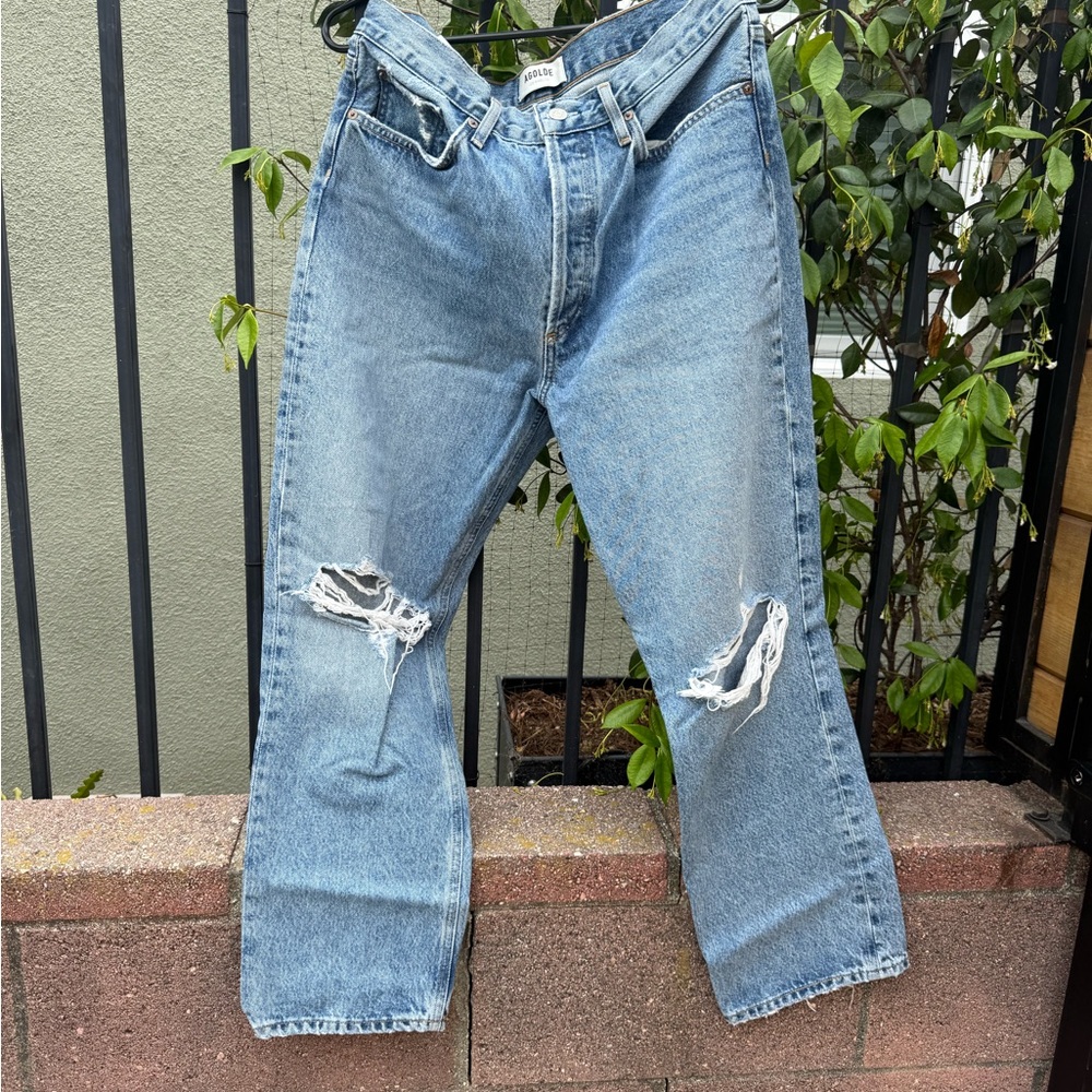 Agolde Lana Mid Rise Straight Jeans